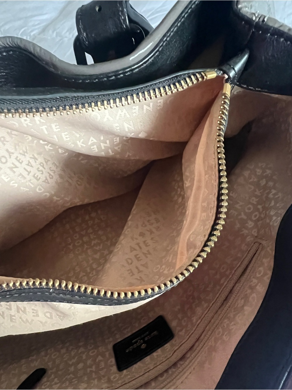 kate spade Two-Tone Patent Tote in Black and Gray - Picture 8 of 8